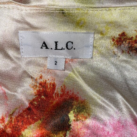 A.L.C. Moira Satin Pleated Maxi Dress - Picture 11 of 11